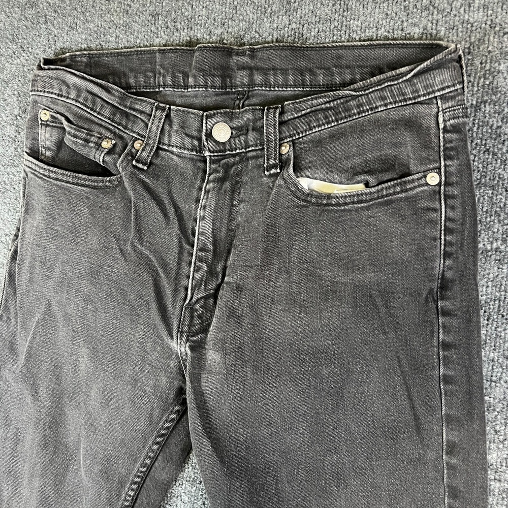 Levi's 511 Slim Fit Jeans Mens 32x27 Black Denim Cotton Low Rise‎ Skinny Leg